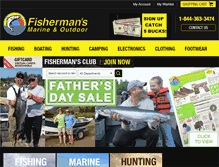 Tablet Screenshot of fishermans-marine.com